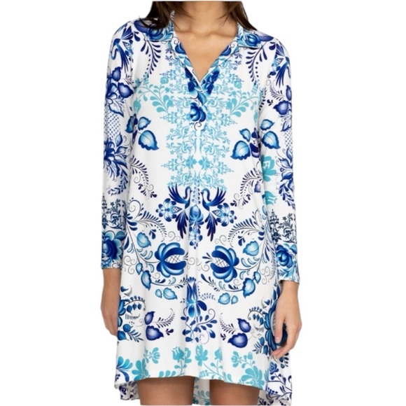 Johnny Was Farrow Polo Swing Dress Size L - Picture 2 of 14